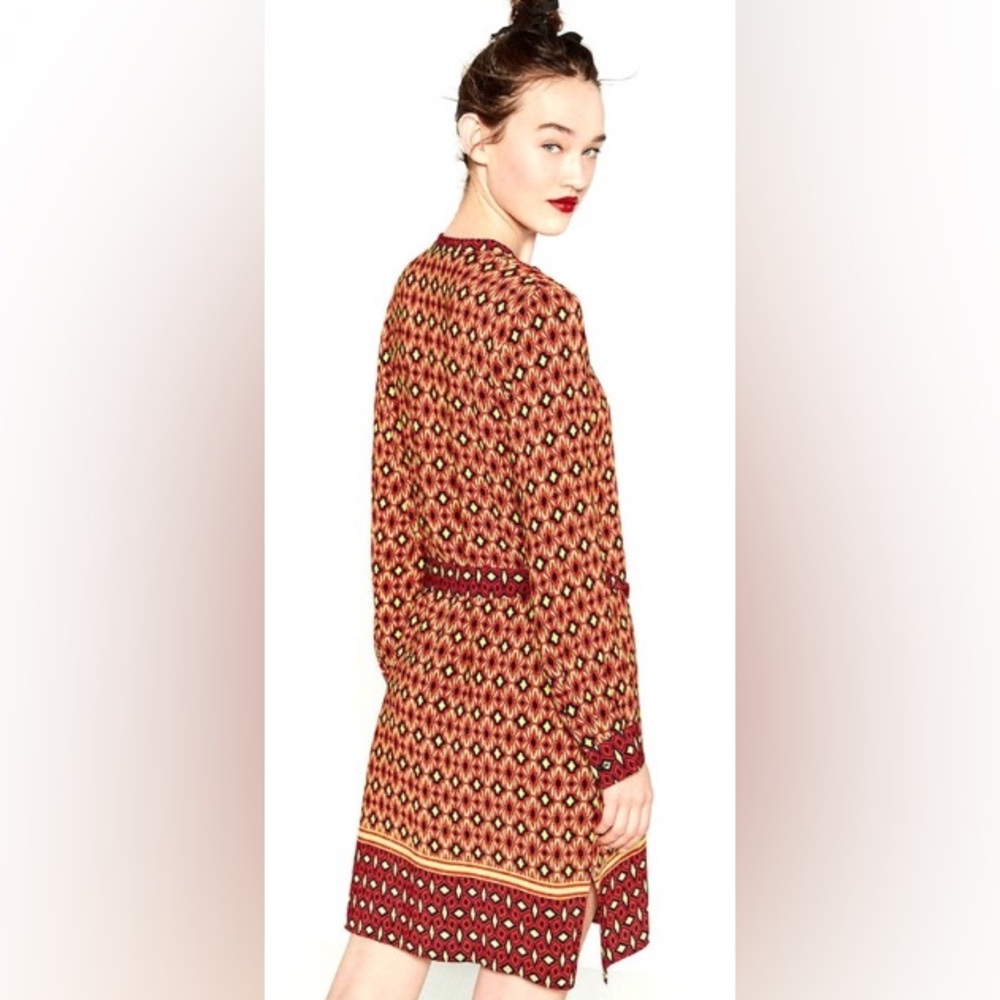 Zara Shirt Dress Lightweight Tribal Novelty Bohemian Beach Kimono Women’s Large